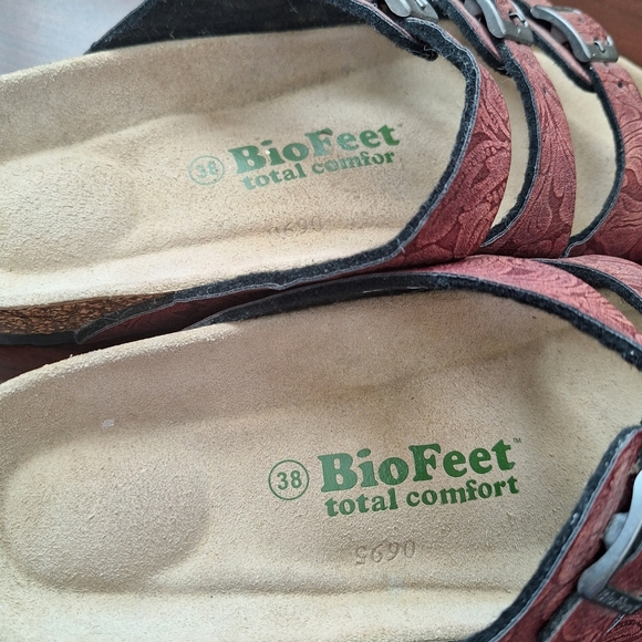 Biofeet Burgundy Total Comfort Sandals - Picture 6 of 8